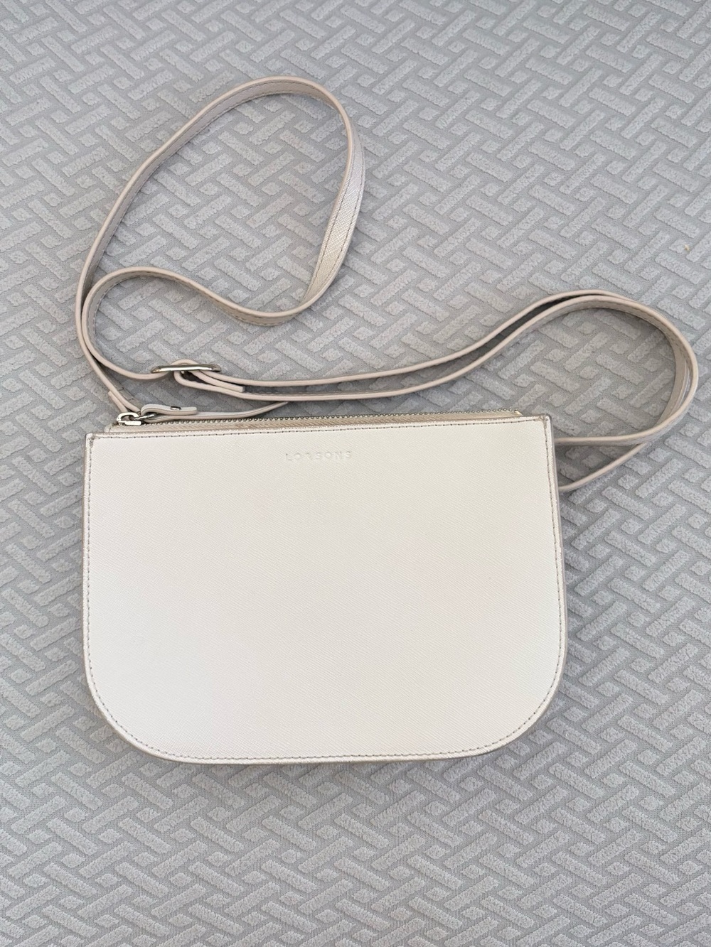 LO & SONS Cream Napa leather Waverly 2 Large convertible Crossbody/belt bag - Picture 6 of 12